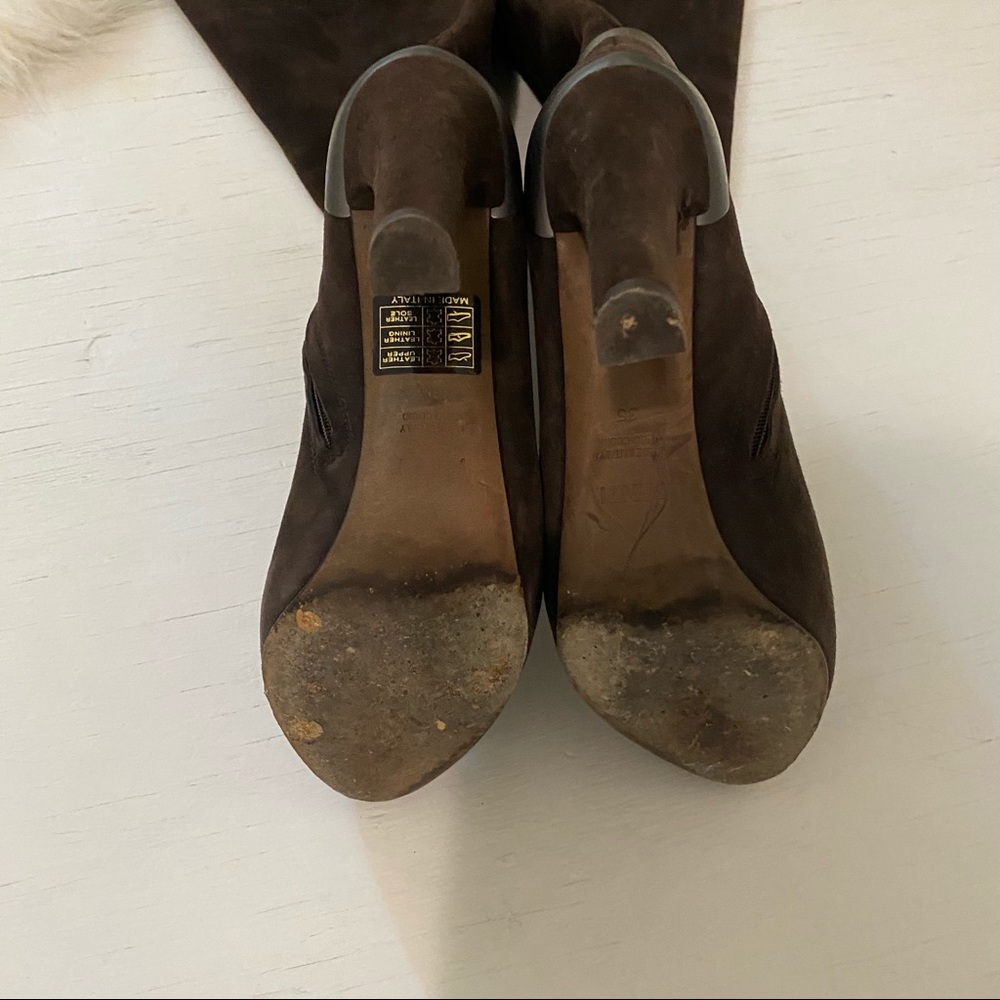 Fendi Thigh High Boots, Brown Suede sz 36 - Picture 8 of 11